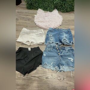 Stylish Women's Denim and Casual Shorts Set